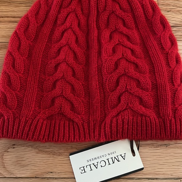 100% Cashmere Knit Beanie Hat - Picture 5 of 5